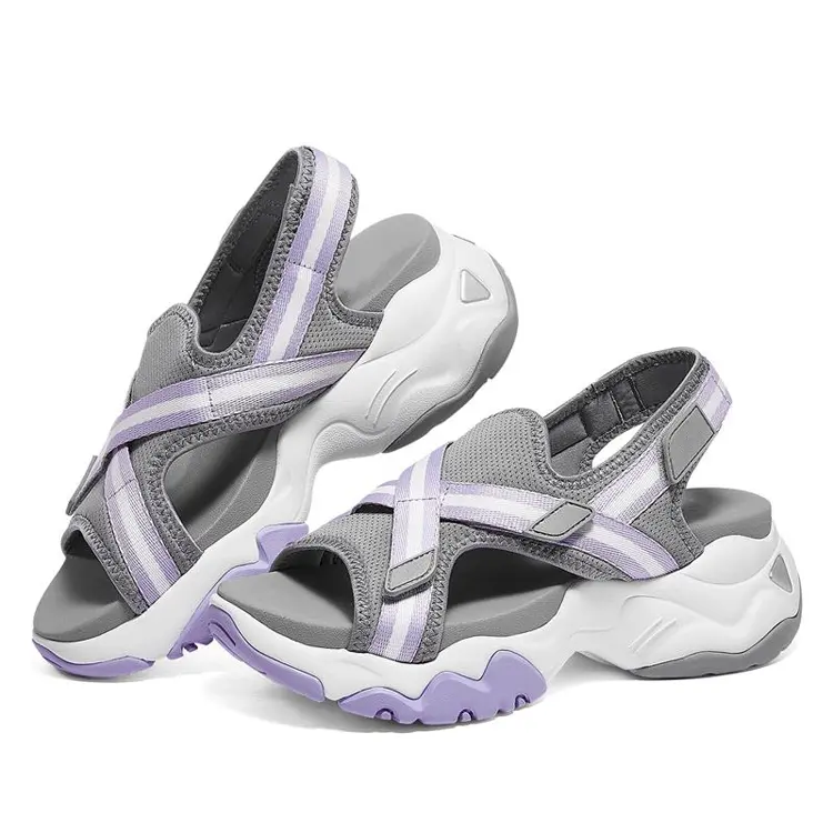 2021 Factory Custom Summer New Arrivals Zapatillas Lightweight Open Toe Women Summer Sandals Flat Platform